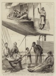 The Royal Visit to India, Sketches on Board the P and O Steamer Sumatra
